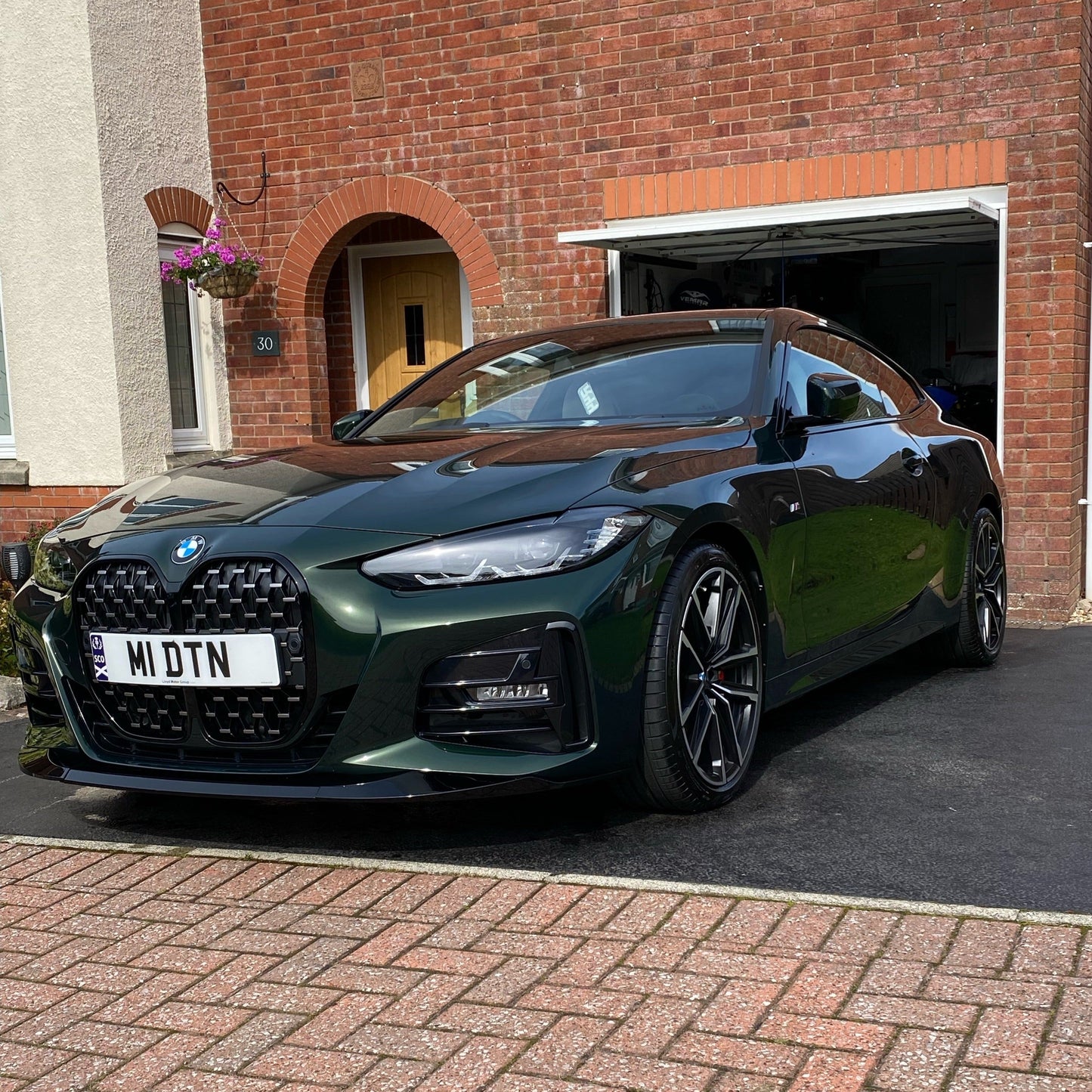 BMW 4 Series G22 G23 G26 (Coupe/Convertible/Gran Coupe) Front Lip Spoiler / Splitter - Gloss Piano Black M Performance Style | Front Bumper Lip / Lower Splitter / Valance Extension | 2020+ | ABS | CT Carbon