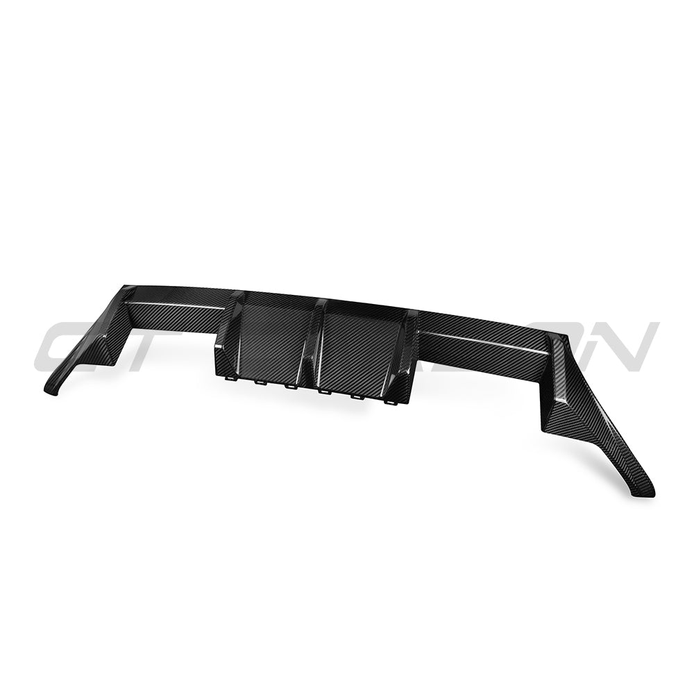BMW M2 G87 Carbon Fibre Rear Diffuser | M Performance Style Rear Valance / Rear Splitter / Diffuser Insert | Lower Back Bumper Trim (2023-2025) Gloss Pre-Preg by CT Carbon