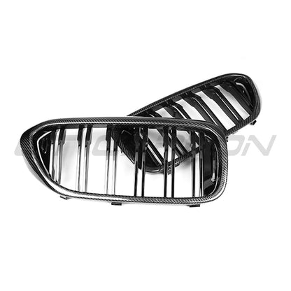 BMW 5 Series F90 M5 G30 G31 Pre-LCI Carbon Fibre/Fiber Kidney Grille - Aftermarket Front Radiator Grill Replacement Upgrade (2017-2020) | CT Carbon | OE-Style Fit | Saloon & Touring