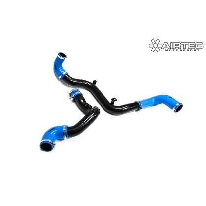 AIRTEC Motorsport 63mm (2.5in) Hot-Side Big Boost/Charge Pipe Kit (hotpipe) for Ford Focus RS Mk3 2016-2018 2.3 EcoBoost - Turbo Outlet to Intercooler Alloy Hard Pipe with Silicone Hoses (Pro Hoses), Direct-Fit Upgrade