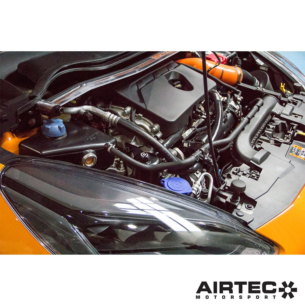AIRTEC Motorsport Ford Fiesta ST Mk8 1.5T EcoBoost Oil Catch Can/Catch Tank & Engine Breather Kit - Baffled PCV Blow-By Vapour/Oil Separator, Pro-Series Black with Dipstick, Pro Hoses - Direct Fit