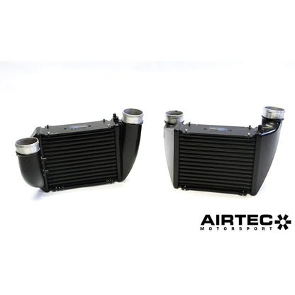AIRTEC Motorsport SMIC Intercooler Re-Core & Refurb/Rebuild/Repair Service (Send-In/Mail-In, UK) for Audi RS6 C5 4.2 BiTurbo V8 - Twin Side-Mount Charge Coolers - OEM End Tanks Retained, Pro-Series Black, TIG-Welded Upr