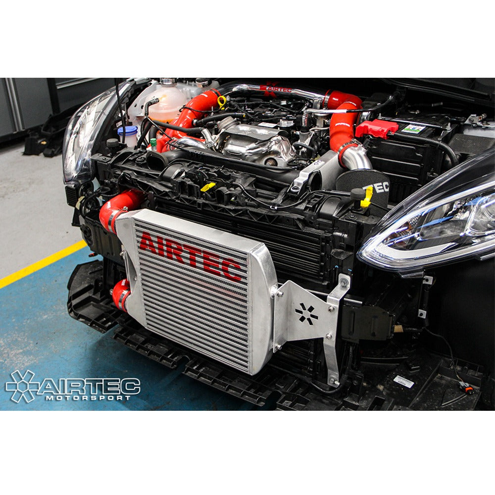 AIRTEC Motorsport Front Mount Intercooler Upgrade for Ford Fiesta Mk8 1.0 EcoBoost ST-Line (100-140PS) | 60mm Core FMIC, Direct-Fit, No Cutting - Pro-Series Black/Silver