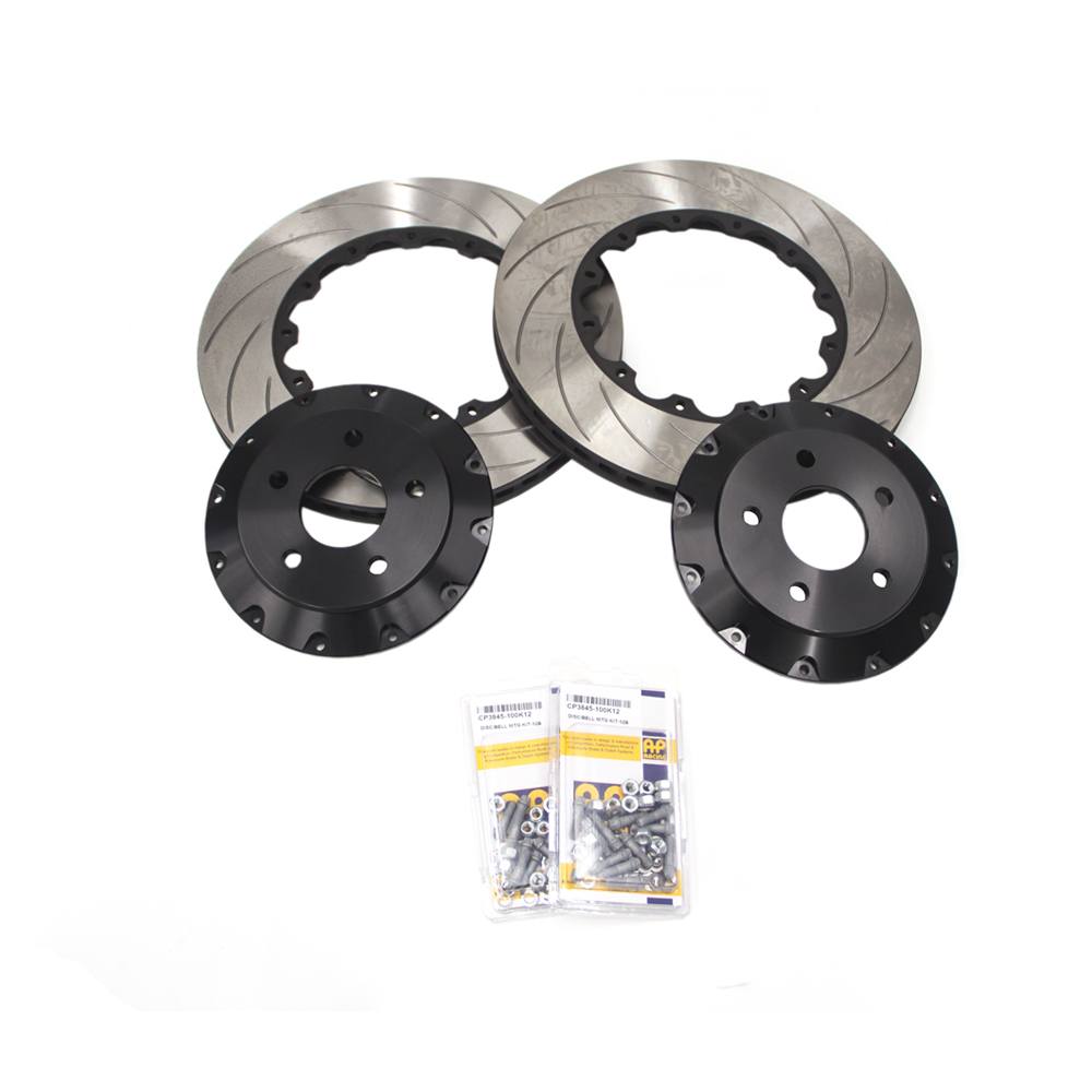 Ford Focus RS Mk3 (2016-2018) Front Brake Discs/Rotors 350x25mm 2-Piece Pair - AutoSpecialists Clubsport OE-Size Direct Replacement, Brembo 4-Pot Compatible, Curved Vane High-Carbon, Track Day/Fast Road - AP Racing Retaining Bolts Included