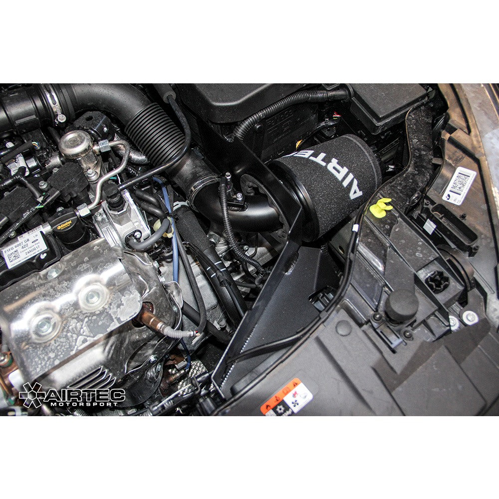AIRTEC Motorsport Performance Induction Kit for Ford Focus Mk3 1.0 EcoBoost - Cold Air Intake, Cone Filter & Heat Shield - Direct Fit, Fits 100PS/125PS/140PS Facelift (Push & Twist MAF)