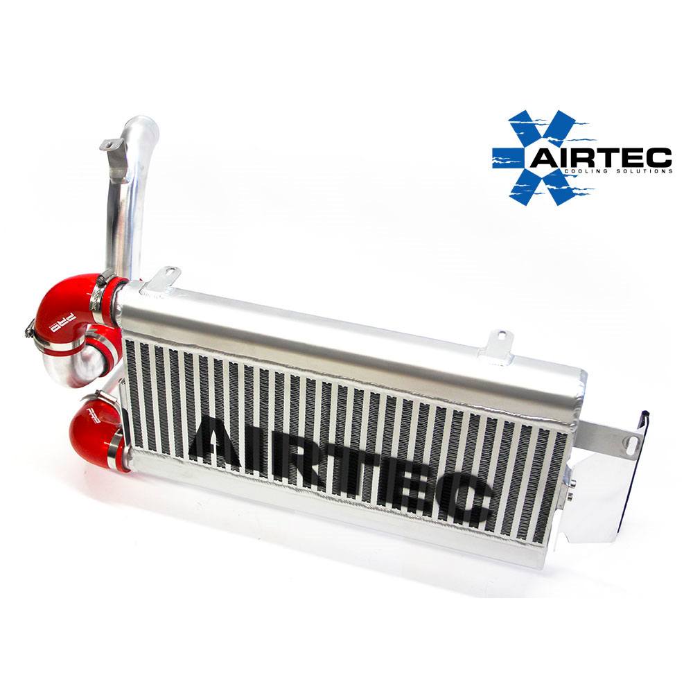 AIRTEC Motorsport Stage 2 Performance Intercooler FMIC Upgrade Kit for Ford Focus MK3/Mk3 1.0 EcoBoost (100/125/140PS) 2012–2018 – Uprated Front Mount Charge Air Cooler, 50mm Bar & Plate Core, Cast End Tanks – Pro-Series Black or Natural Silver
