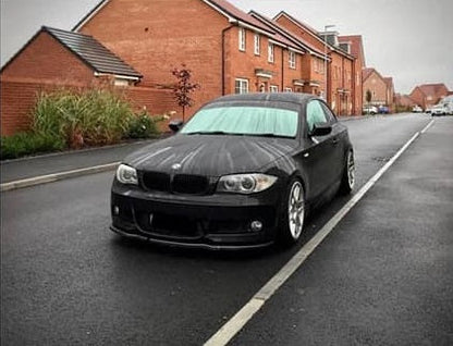 BMW 1 Series E82 E88 M Sport/M-Tech Front Lip Splitter, Gloss Black ABS Chin Spoiler, Lower Front