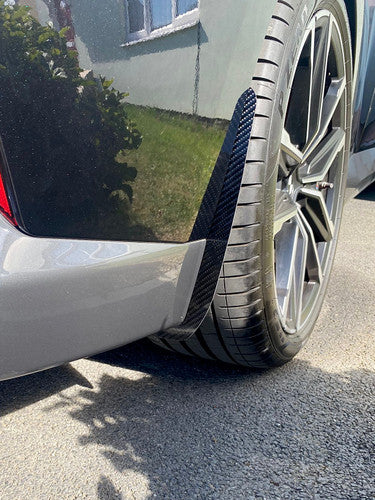 AP Design Gloss Carbon Fibre Front Wheel Arch Protectors for BMW 2 Series G42 Coupe (M240i, M Sport) – Fender Guards/Splash Shields Trim – Front Pair Only