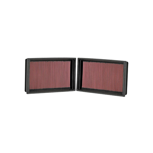 K&N 33-2410 Washable Cotton Panel Air Filter Set (2) for BMW 7 Series 750i/760i 2007-2008 E65/E66 | 4.8L V8 & 6.0L V12 | Drop-In OEM Replacement Engine Air Cleaner | Reusable Performance Intake Filters