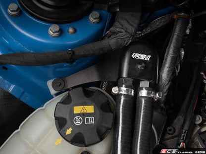 ECS Tuning N55 Baffled Oil Catch Can Kit for BMW F30 3 Series 335i/335i xDrive (2012-2015, 3.0L N55) - PCV Oil Separator, Billet, OE-Style Mount