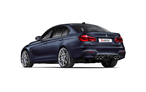 Akrapovic Carbon Fibre Rear Diffuser for BMW M3 F80 (2014-2017) - High Gloss Genuine Carbon Fiber Rear Bumper Valance/Insert, Rear Apron Exhaust Surround, OEM Fit, Akrapovic Tailpipe Compatible, BMW M3 F80 Saloon/Sedan Rear Lower Trim
