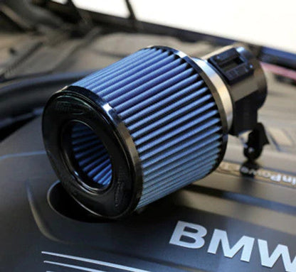 BMW B58 Intake - BMS Burger Motorsports Billet Cold Air/Induction Kit M140i M240i 340i 440i (F20 F21 F22 F30 F32, 1/2/3/4 Series) High-Flow Performance Cone Filter, Short Ram Intake, Bolt-On 3.0L Turbo