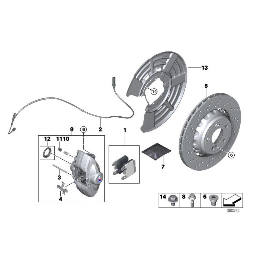 Genuine BMW M2 Competition Coupe Brake Pad Repair Kit 2019-2021 â€“ OEM Asbestos-Free Pads | BMW Part 34 20 9 502 905 (34209502905)