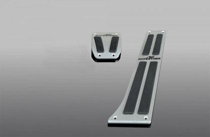 AC Schnitzer BMW M Pedal Covers & Plates RHD – Silver Anodised Aluminium Alloy Anti‑Slip – M3 M5 M6 E46 E90 E92 E93 F80 F10 F12 F13 – DCT & E46 M3 SMG – Accelerator/Brake/Dead/Footrest Pedal Set / Kit – Genuine OEM+ – PN 352010130