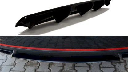 Maxton Design - CENTRAL REAR SPLITTER SKODA OCTAVIA VRS MK3/ MK3.5 HATCHBACK/ ESTATE