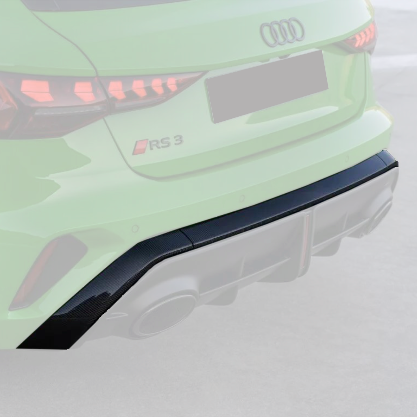 Audi RS3 8Y.5 Carbon Fiber Rear Bumper Diffuser Splitter Replacement Trim