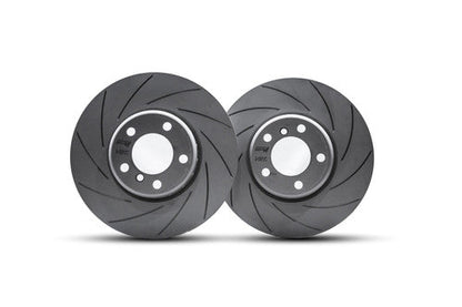 Front 370mm Slotted/Grooved 2-Piece Brake Discs/Rotors (Pair) for BMW 3 Series F30/F31 & 4 Series F32/F33/F36 | Direct Fit for M Sport/Msport 370mm Calipers | Performance/Big Brake Upgrade for Fast Road & Track