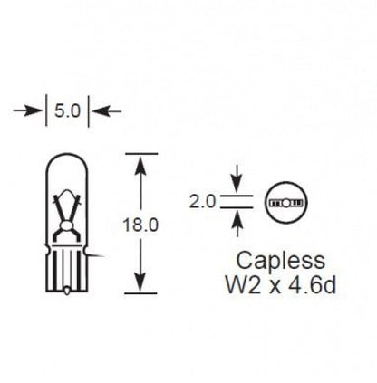 T5 BriteVue Vanity Mirror LED Bulbs – Ice White | CEUK (286 | W1.2W)