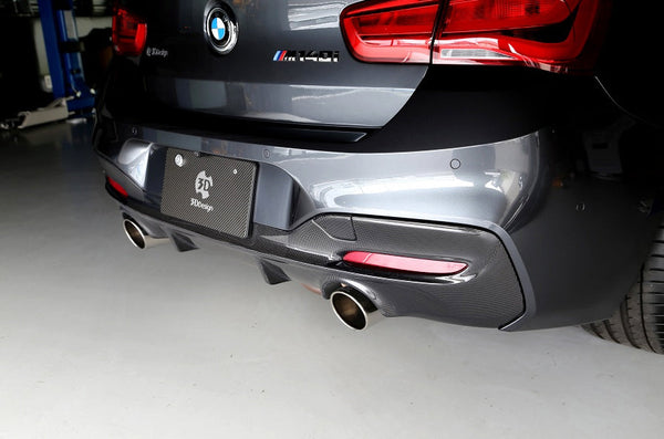 3D Design Carbon Fibre Dual Exit Rear Diffuser for BMW 1 Series F20 LC ...