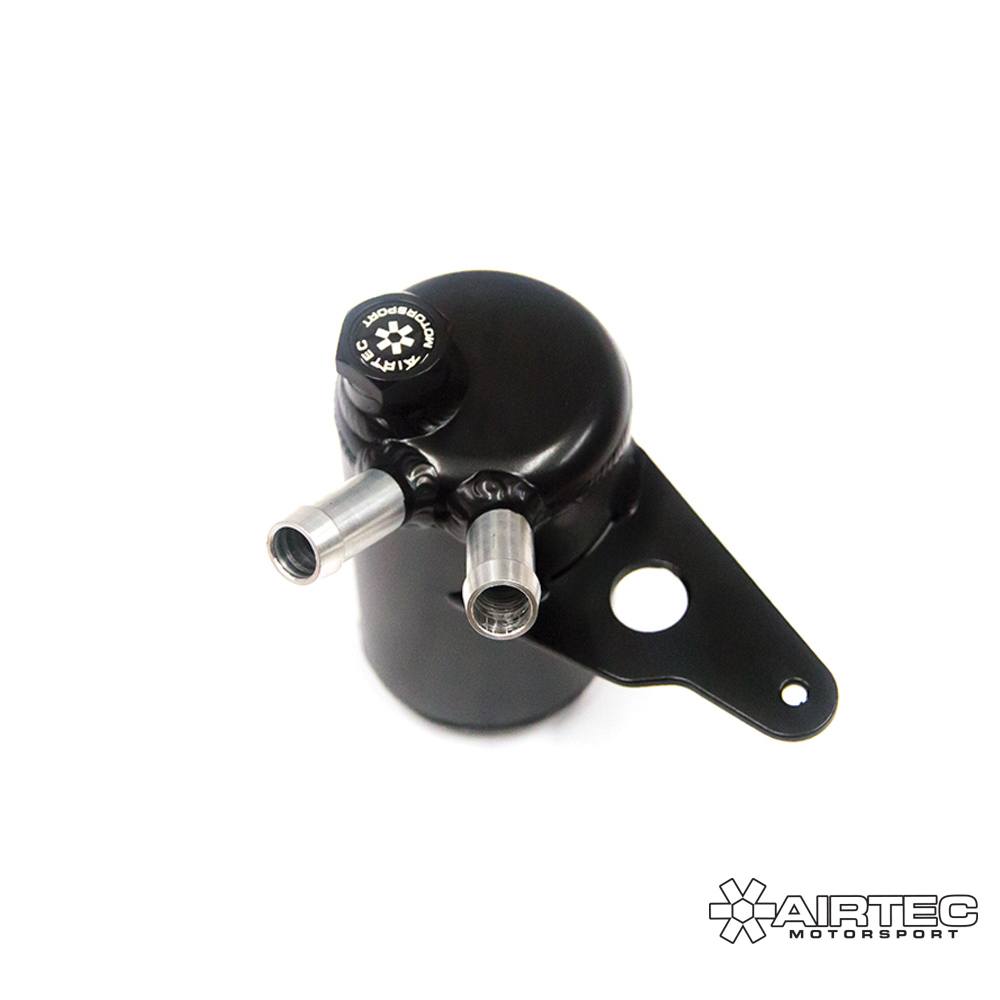 AIRTEC Motorsport Baffled Oil Catch Can/Catch Tank Kit for Ford Fiesta ST180 1.6 EcoBoost (Mk7) - Pro-Series Black, Silicone Hoses & Dipstick, Fits with AIRTEC Induction Shield