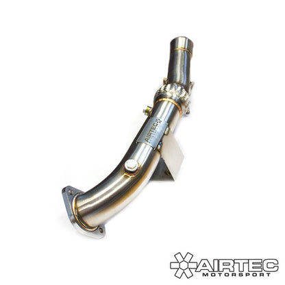 AIRTEC Motorsport 70mm Decat (De-Cat) Downpipe/Front Pipe for Ford Focus RS Mk3 2.3 EcoBoost (2016-2018) | Cat Delete/Catless Test Pipe, Straight-Through Turbo Outlet | Performance Exhaust Upgrade | Track/Off-Road Only | Race Front Section