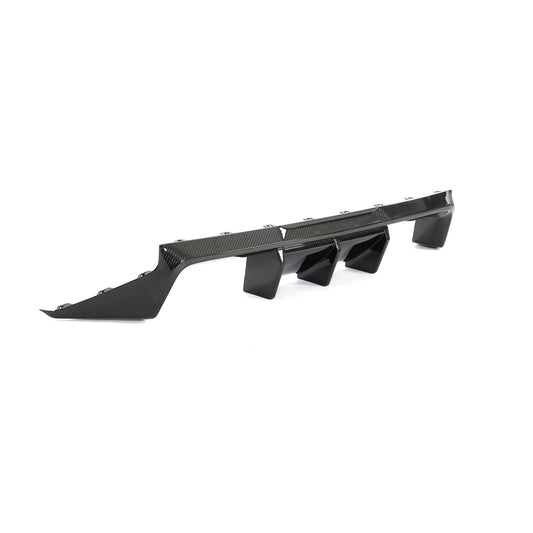 BMW M2 G87 Rear Diffuser/Valance V2 – Pre-Preg Gloss Carbon Fibre (Carbon Fiber) – Rear Bumper Insert, Lower Apron & Skirt, Undertray – 2023+ M2 Coupe Rear Aero Upgrade – CT Design by CT Carbon