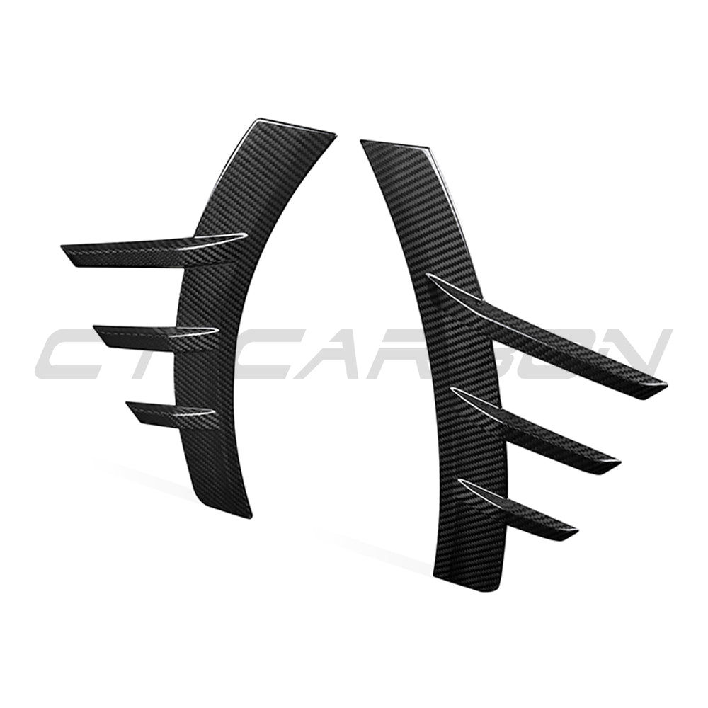 BMW M2 Coupe G87 2023+ Carbon Fibre Rear Quarter Garnish / Side Fender Wing Moulding/Molding – CT Carbon Wheel Arch Trim, Quarter Panel Accent, Pre-Preg High Gloss Overlay Covers