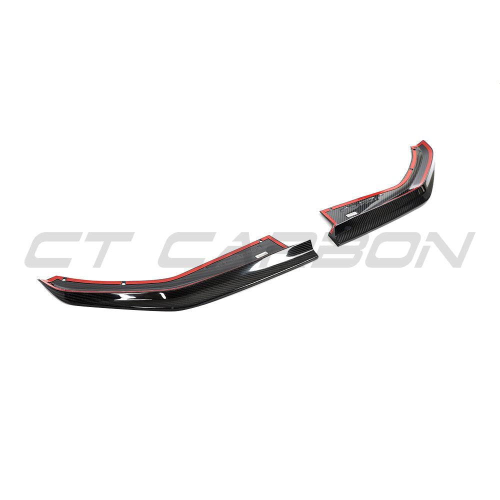 BMW M4 G82/G83 2021+ Carbon Fibre/Carbon Fiber Rear Bumper Corner Spats, Winglets & Splitter Extensions – CFRP Pre-Preg OEM+ Fit – CT Design