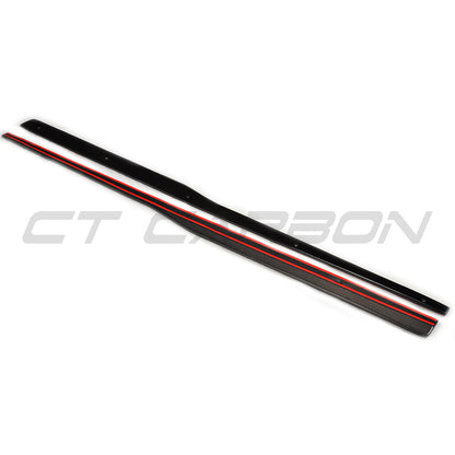 VW/Volkswagen Golf Mk7 & Mk7.5 GTI GTD 2014-2020 Carbon Fibre/Carbon Fiber Side Skirts – Side Splitters, Rocker Panel/Sill Extensions, Side Blades, Skirt Extensions | CT Carbon Aero Body Kit Styling