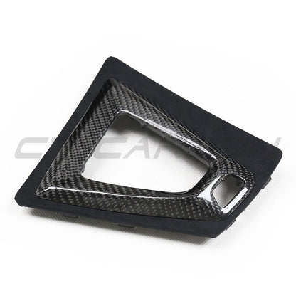 BMW M2 Competition M3 M4 F87 F80 F82 F83 (F8X) DCT Gear Shift/Selector Shifter Surround Bezel / Gear Lever Frame – Alcantara & Real Carbon Fibre/Fiber Centre Console Trim (LHD, Left-Hand Drive) | CT Carbon