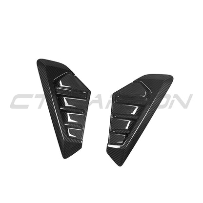 BMW X5 G05 LCI 2023-2025 Carbon Fibre Side Vent Surrounds - Wing/Fender Gill Grille Air Breather Garnish Trim Covers | Gloss 2x2 Twill Dry Carbon | M Performance Style | CT Carbon