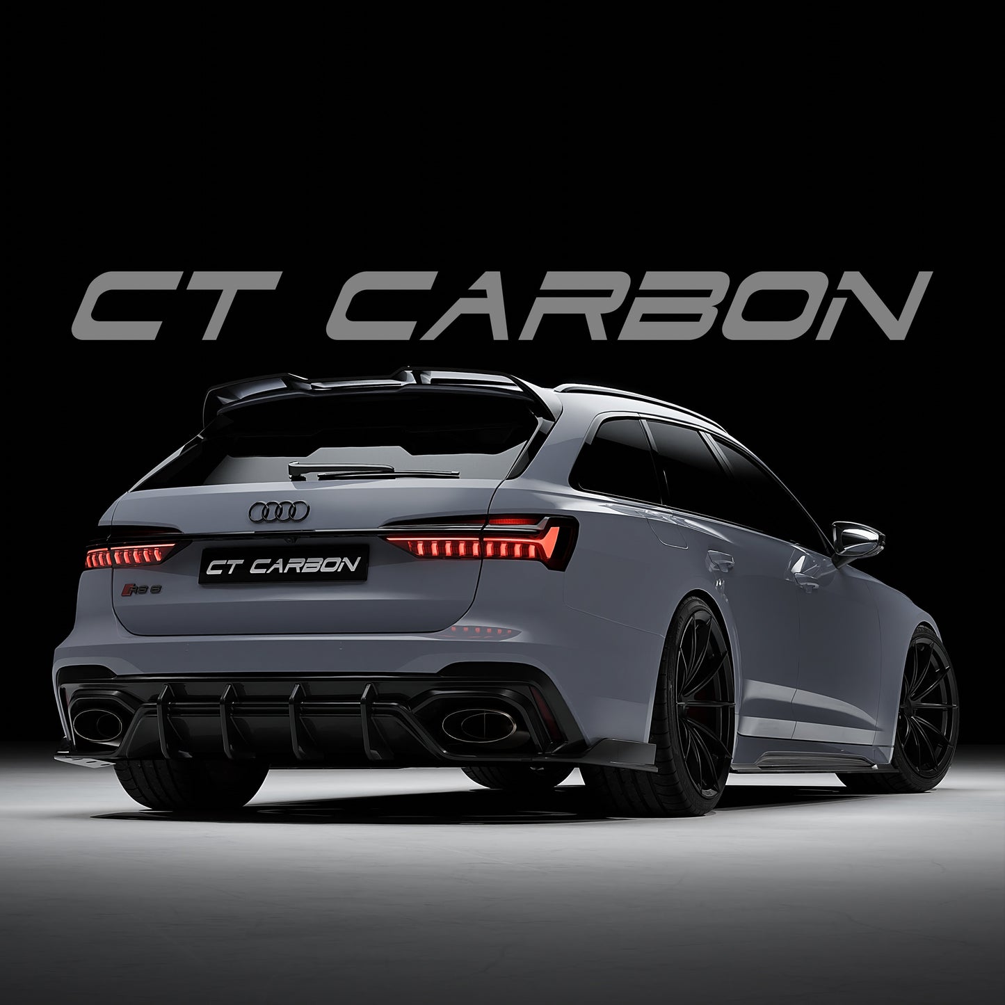 Audi RS6 C8 Avant Carbon Fibre Body Kit by CT Carbon – Complete Aero Styling Package 2019+ (Front Lip Splitter, Side Skirts, Rear Diffuser, Boot Lip Spoiler) | RS6 Estate Wagon Exterior Kit | Pre-Order UK