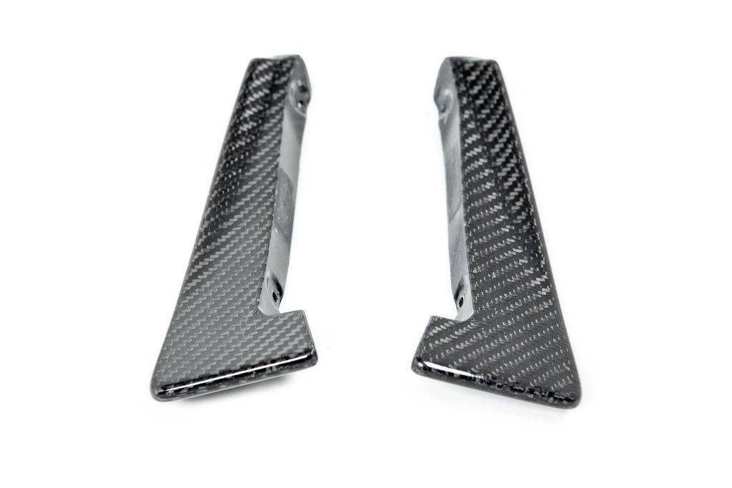 3DDesign Carbon Fibre (Fiber) Front Bumper Canards / Dive Planes Winglets – BMW M2 Competition (M2C) F87 2018-2021 Carbon Aero Flicks Trim Add-On Set, OE-Style Fit