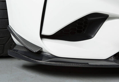 3DDesign Carbon Fibre Front Bumper Extensions / Canards / Dive Planes / Winglets for BMW M2 F87 (2015-2018 LCI Facelift) – Front Corner Splitter Aero Fins | Carbon Fiber Body Kit Add-Ons