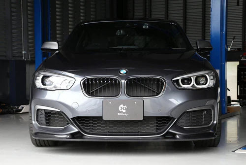 3D Design CFRP Carbon Fibre Front Splitter Lip for BMW 1 Series F20 LCI M140i (2015.5+) M Sport Bumper | 3101-22031