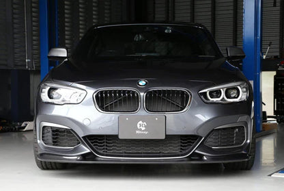 3D Design CFRP Carbon Fibre Front Splitter Lip for BMW 1 Series F20 LCI M140i (2015.5+) M Sport Bumper | 3101-22031
