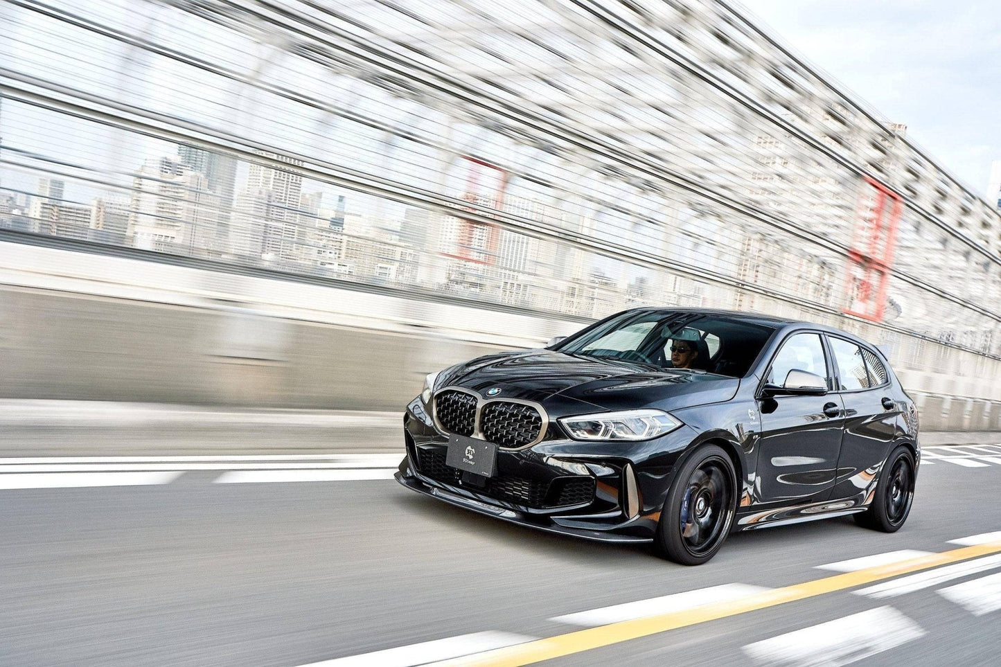 3DDesign Carbon Fibre Front Lip Splitter for BMW 1 Series F40 & M135i (2019-2024) | Front Bumper Splitter/Lip Spoiler Extension | Carbon Aero Lip Kit, OEM+ Fitment