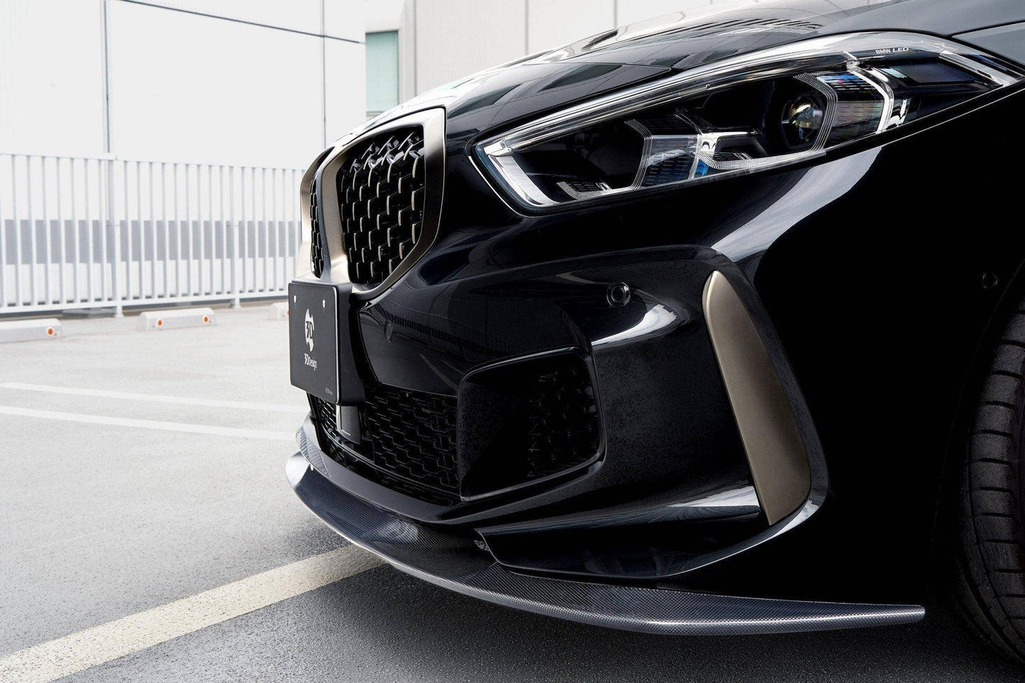 3DDesign Carbon Fibre Front Lip Splitter for BMW 1 Series F40 & M135i (2019-2024) | Front Bumper Splitter/Lip Spoiler Extension | Carbon Aero Lip Kit, OEM+ Fitment
