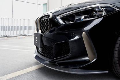 3DDesign Carbon Fibre Front Lip Splitter for BMW 1 Series F40 & M135i (2019-2024) | Front Bumper Splitter/Lip Spoiler Extension | Carbon Aero Lip Kit, OEM+ Fitment