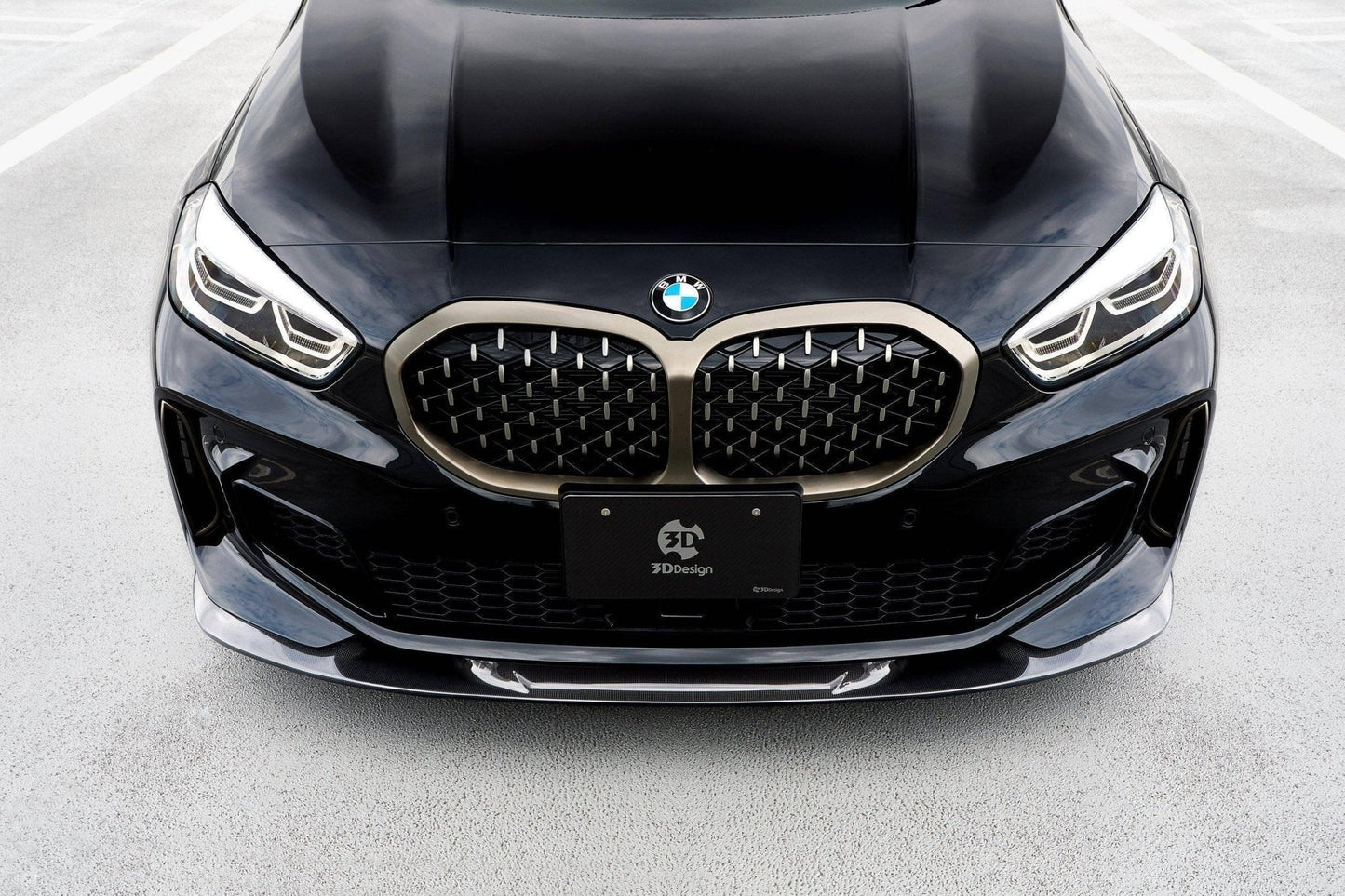 3DDesign Carbon Fibre Front Lip Splitter for BMW 1 Series F40 & M135i (2019-2024) | Front Bumper Splitter/Lip Spoiler Extension | Carbon Aero Lip Kit, OEM+ Fitment