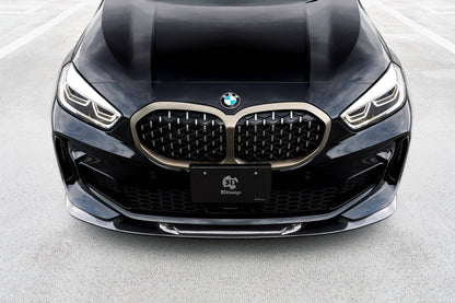 3DDesign Carbon Fibre Front Lip Splitter for BMW 1 Series F40 & M135i (2019-2024) | Front Bumper Splitter/Lip Spoiler Extension | Carbon Aero Lip Kit, OEM+ Fitment