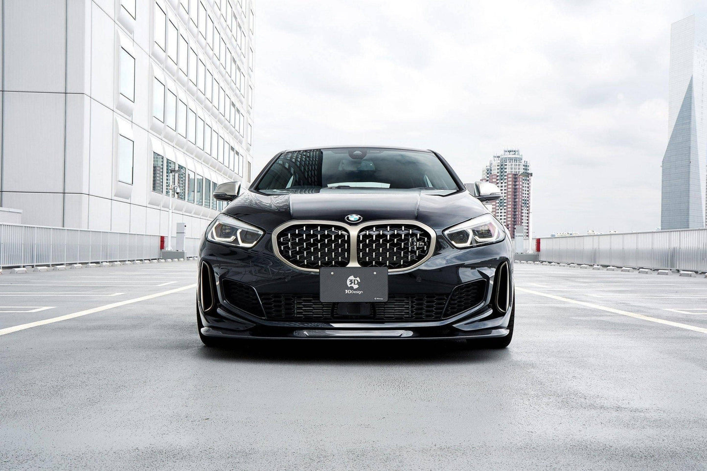 3DDesign Carbon Fibre Front Lip Splitter for BMW 1 Series F40 & M135i (2019-2024) | Front Bumper Splitter/Lip Spoiler Extension | Carbon Aero Lip Kit, OEM+ Fitment