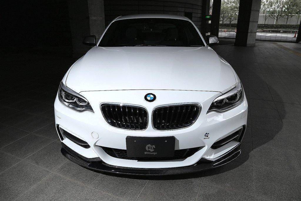 3DDesign Carbon Fibre Front Splitter for BMW 2 Series (2014-2020, F22 F23)