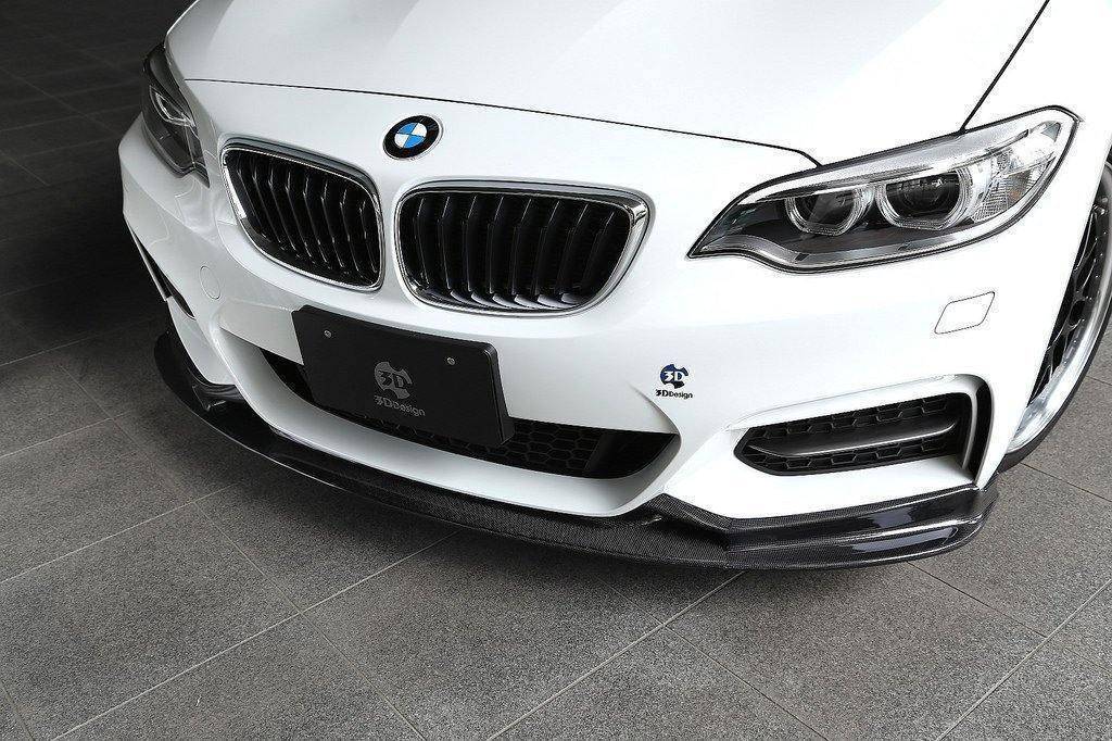 3DDesign Carbon Fibre Front Splitter for BMW 2 Series (2014-2020, F22 F23)