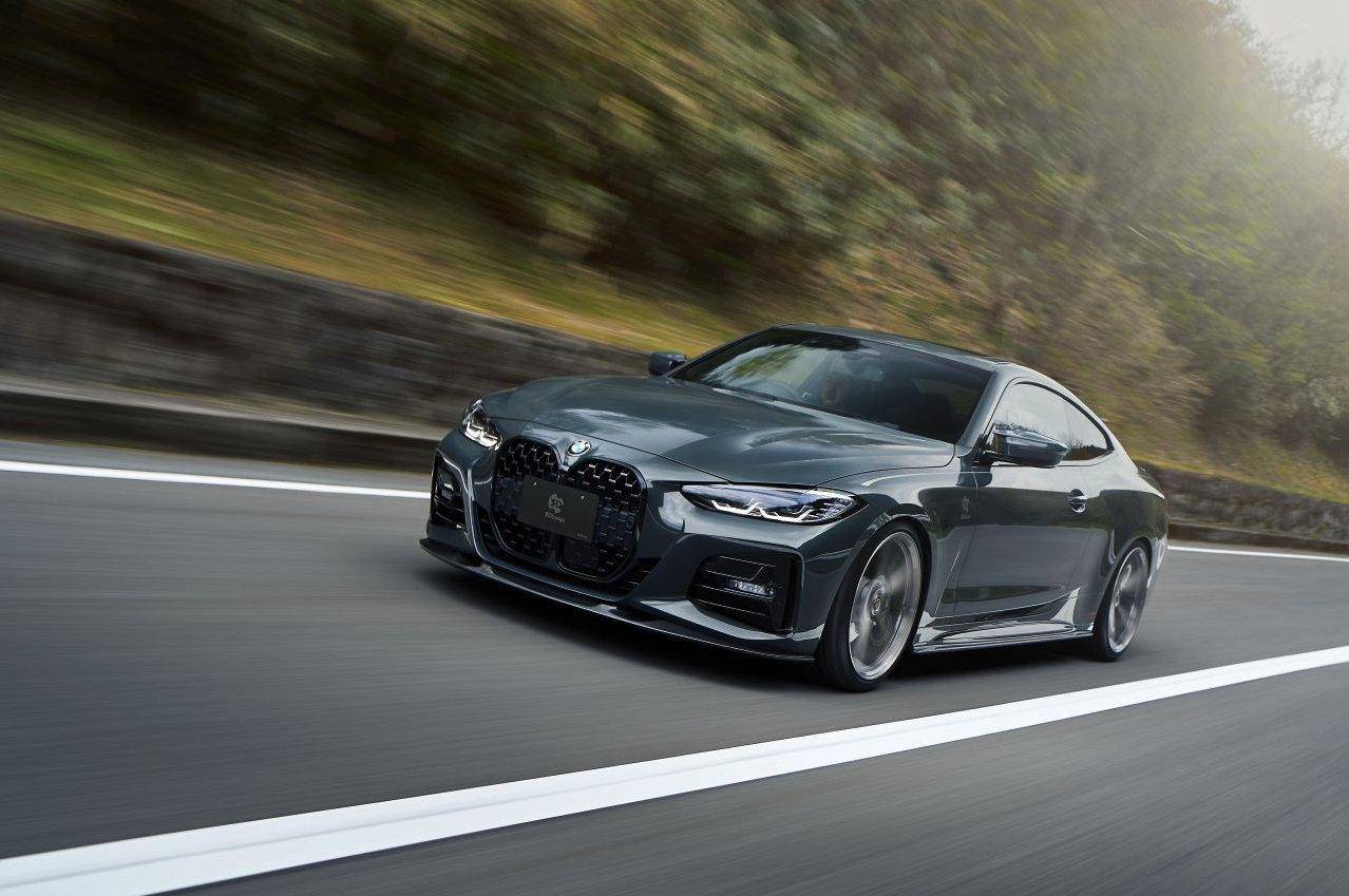 3DDesign Carbon Fibre Front Lip Spoiler / Splitter for BMW 4 Series G22 G23 (2020+) – M Sport Bumper, M440i Coupe & Convertible CFRP Chin Spoiler, Bumper Lip, Front Valance, Front Bumper Extension