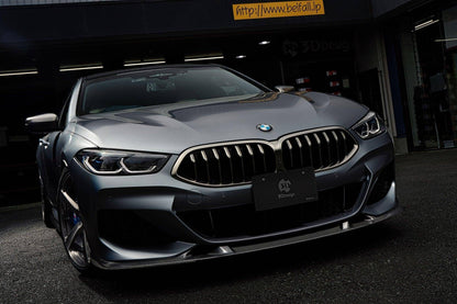 3D Design Carbon Fibre Front Lip Splitter Spoiler for BMW 8 Series G14 G15 G16 (2019+, Coupe, Convertible, Gran Coupe) | Front Bumper Lip / Aero Valance | Genuine Carbon Fiber