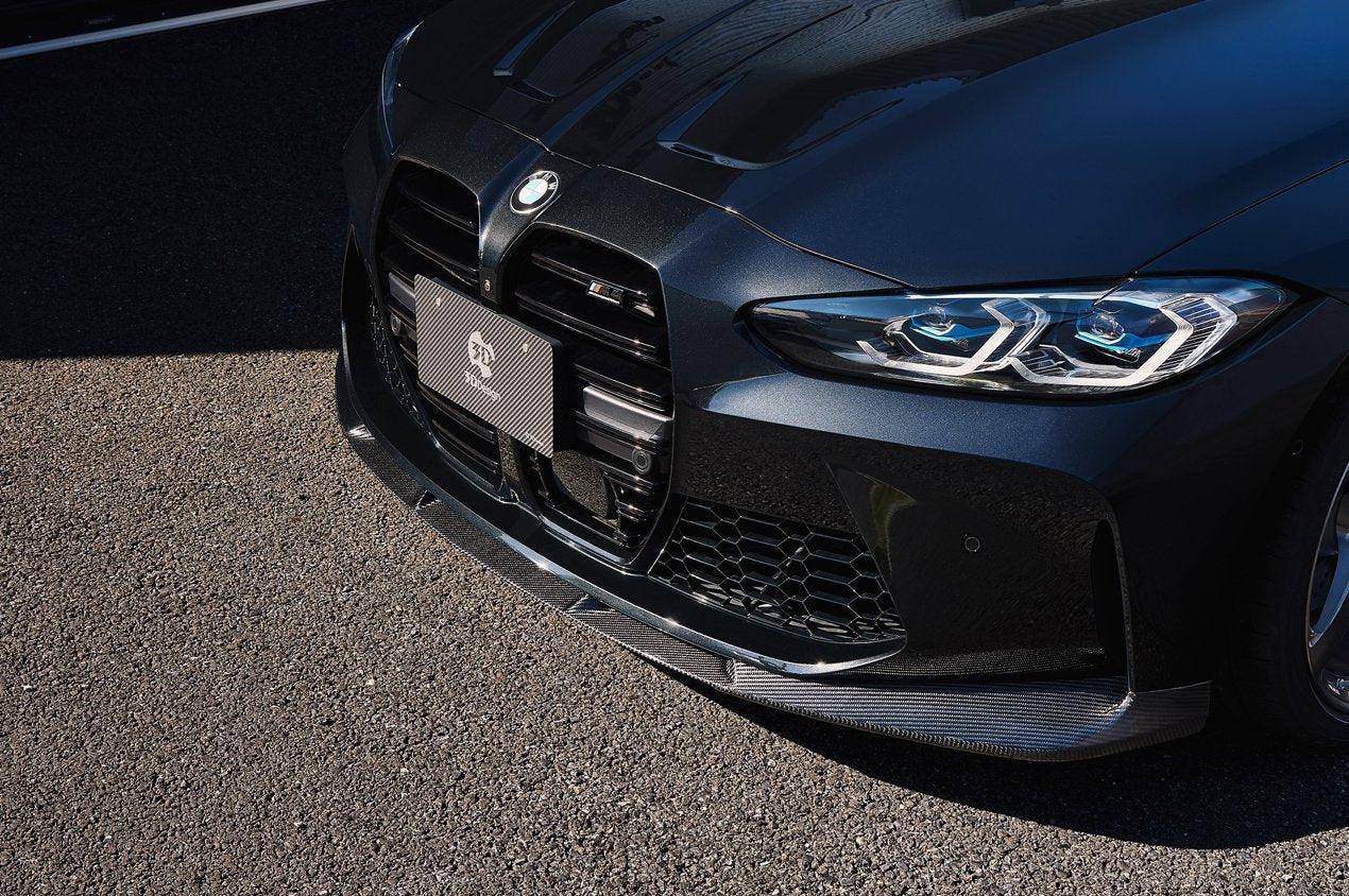 3D Design (3DDesign) Carbon Fibre/Fiber Front Splitter Lip & Chin Spoiler for BMW M3/M4 G80 G81 G82 G83 (2020+) G8X | Carbon Bumper Lip Valance | CFRP Japanese-Made OEM+ Aero