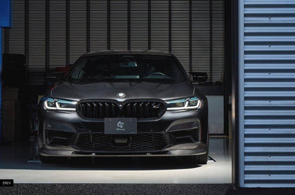 3DDesign Carbon Fibre Front Splitter / Front Lip Spoiler for BMW M5 LCI Facelift F90 2020-2023 (incl. M5 Competition) – Carbon Fiber Bumper Lip, Lower Valance Aero, Chin Spoiler Lip Kit