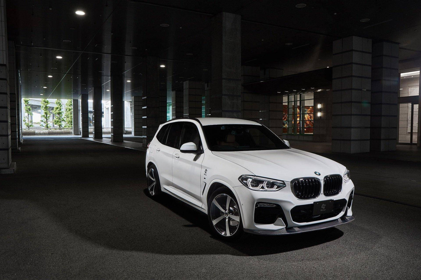 3D Design Carbon Fibre/Carbon Fiber Front Splitter & Lip Spoiler for BMW X3 G01 M Sport (2018-2021 Pre-LCI/Pre-Facelift) – CFRP 2x2 Twill Front Bumper Lip, Chin Spoiler, Aero Diffuser