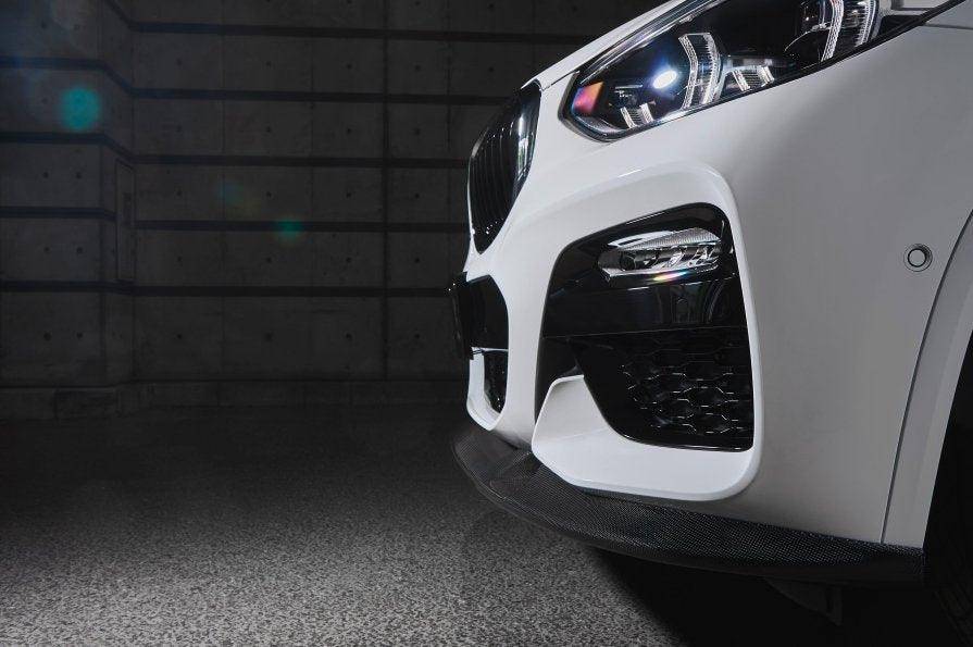 3D Design Carbon Fibre/Carbon Fiber Front Splitter & Lip Spoiler for BMW X3 G01 M Sport (2018-2021 Pre-LCI/Pre-Facelift) – CFRP 2x2 Twill Front Bumper Lip, Chin Spoiler, Aero Diffuser